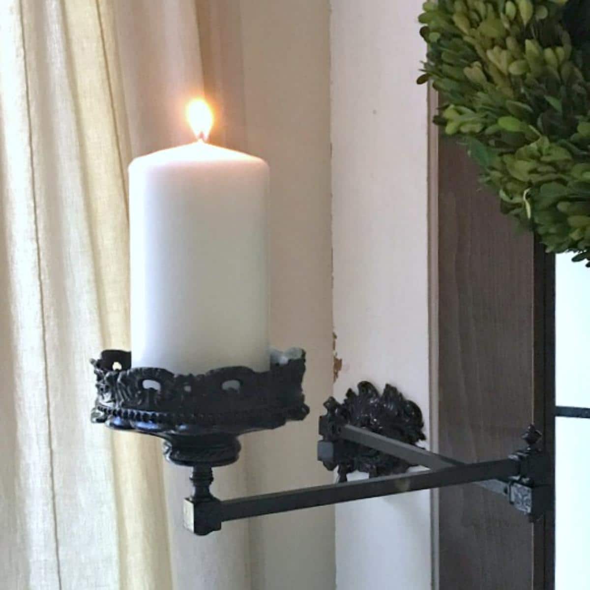 DIY Candle Holder From Lamp Parts