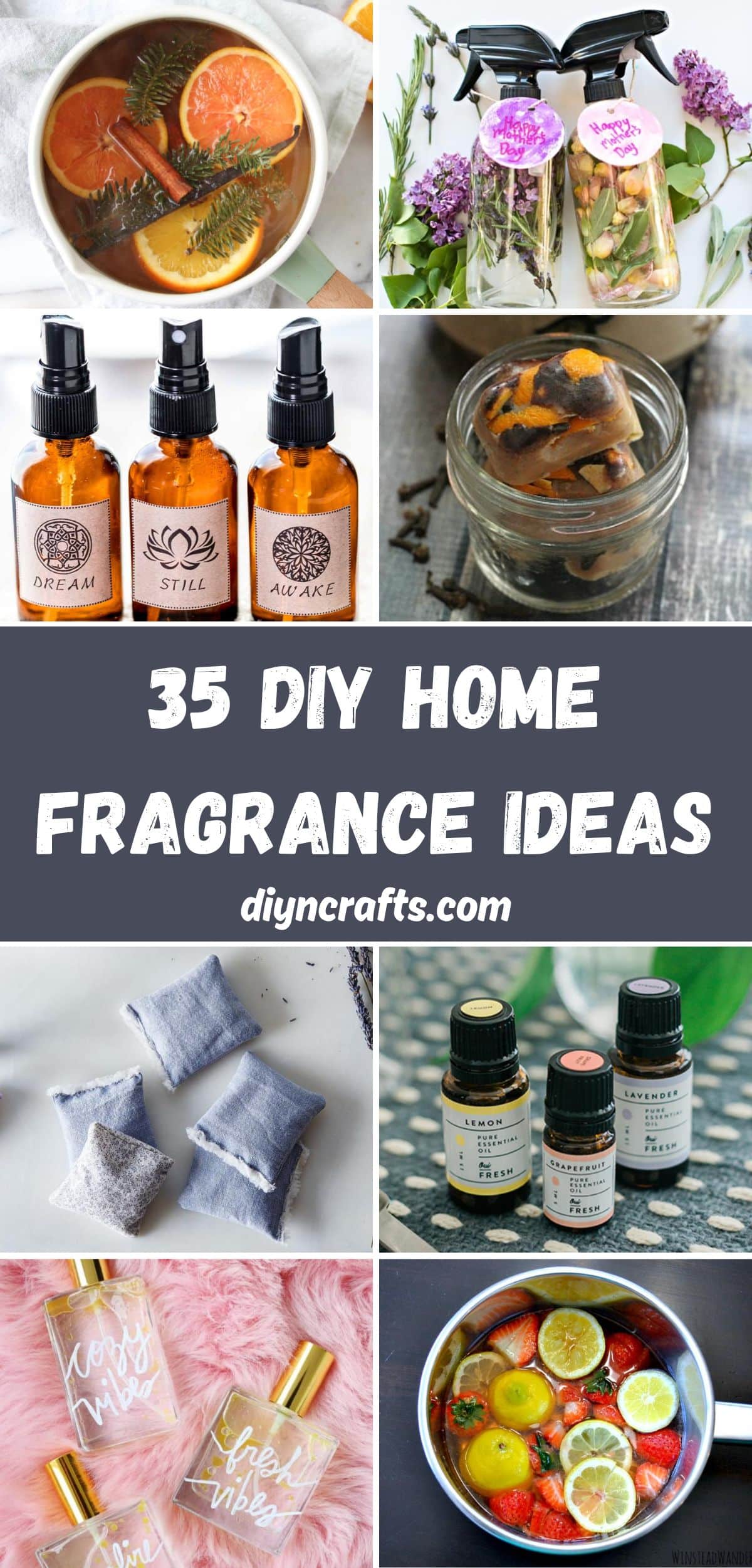 35 DIY Home Fragrance Ideas collage.