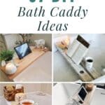37 DIY Bath Caddy Ideas pinterest image.
