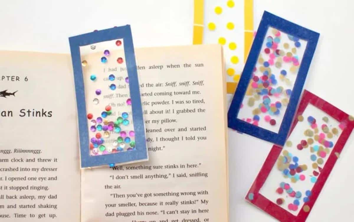 Confetti Bookmarks for Kids Are Colorful