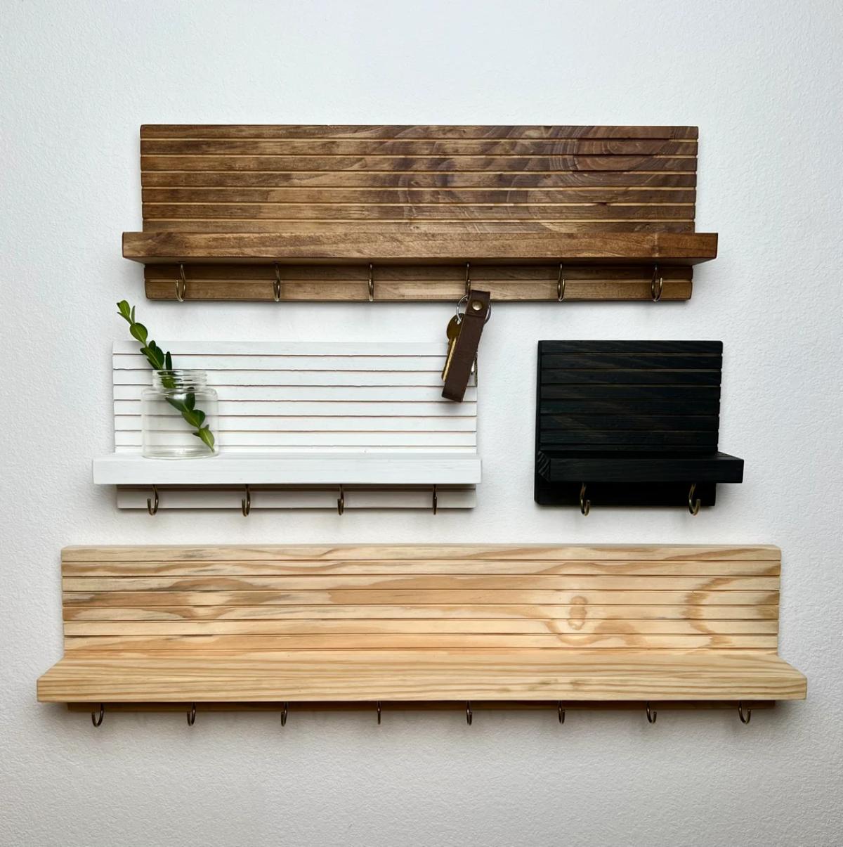 Key Holder Wood Shelves