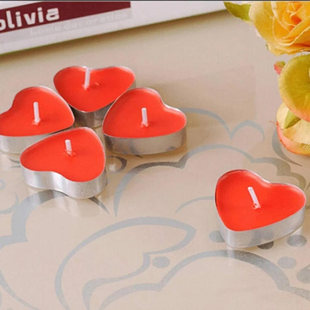 Heart Shape Aluminum Tealight Candle Wax Tins Jars