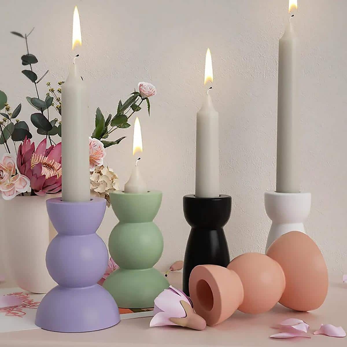 Simple Cement Candle Holders 