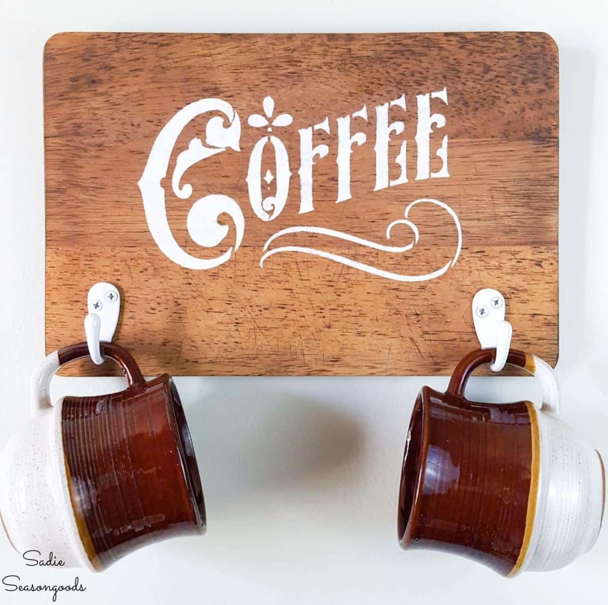 DIY Farmhouse Coffee Sign From a Cutting Board