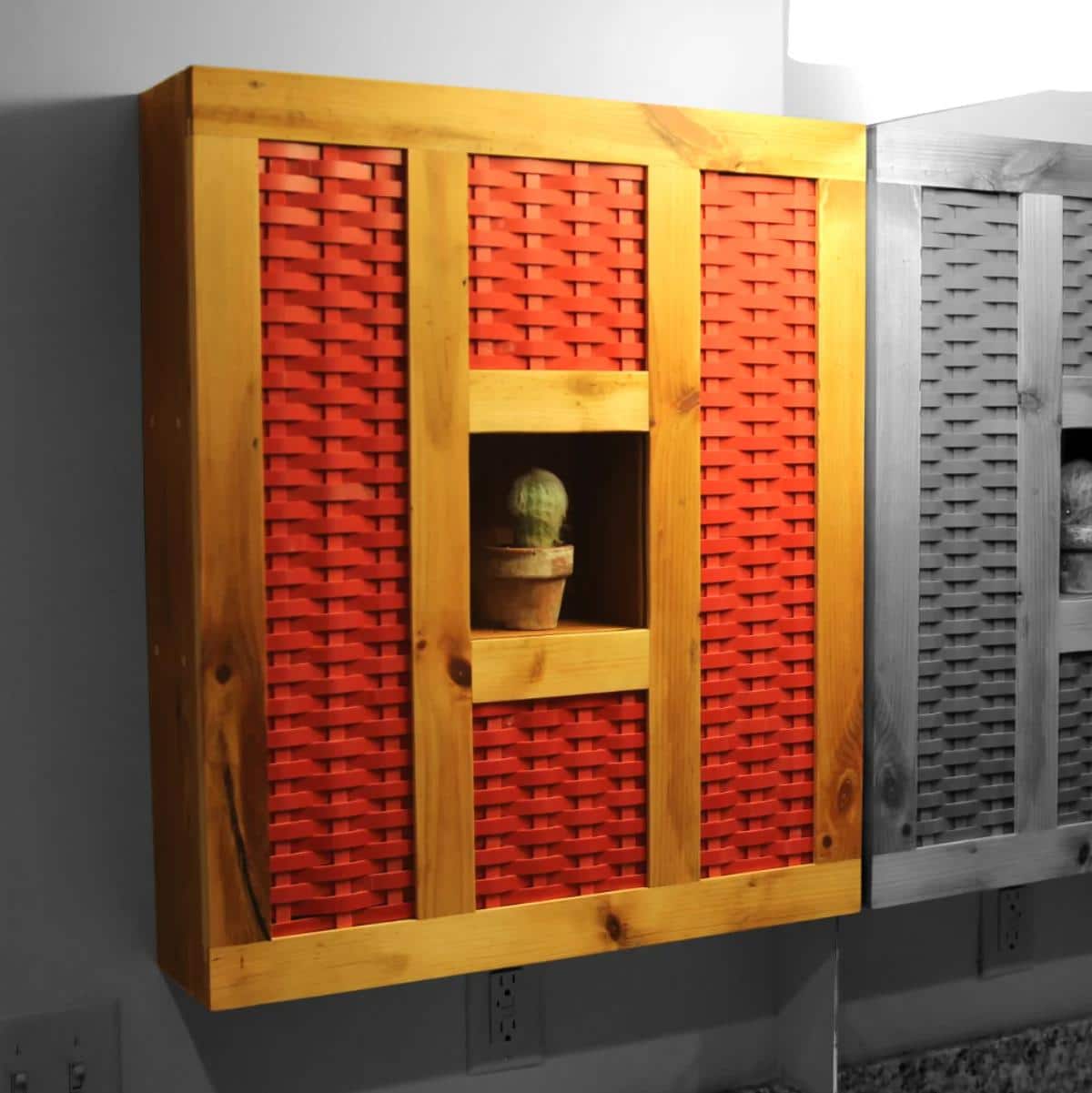 DIY Reclaimed Wood & Plastic Medicine Cabinet