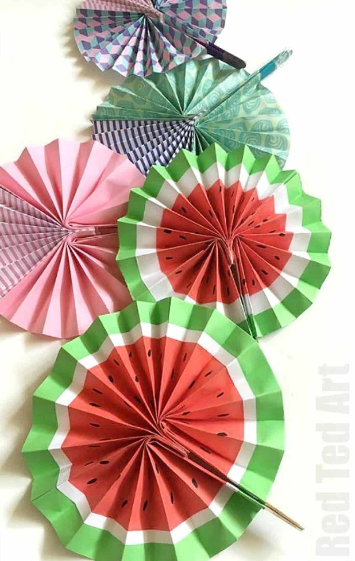 DIY Paper Fan – Melon Fans
