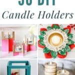50 DIY Candle Holders pinterest image.