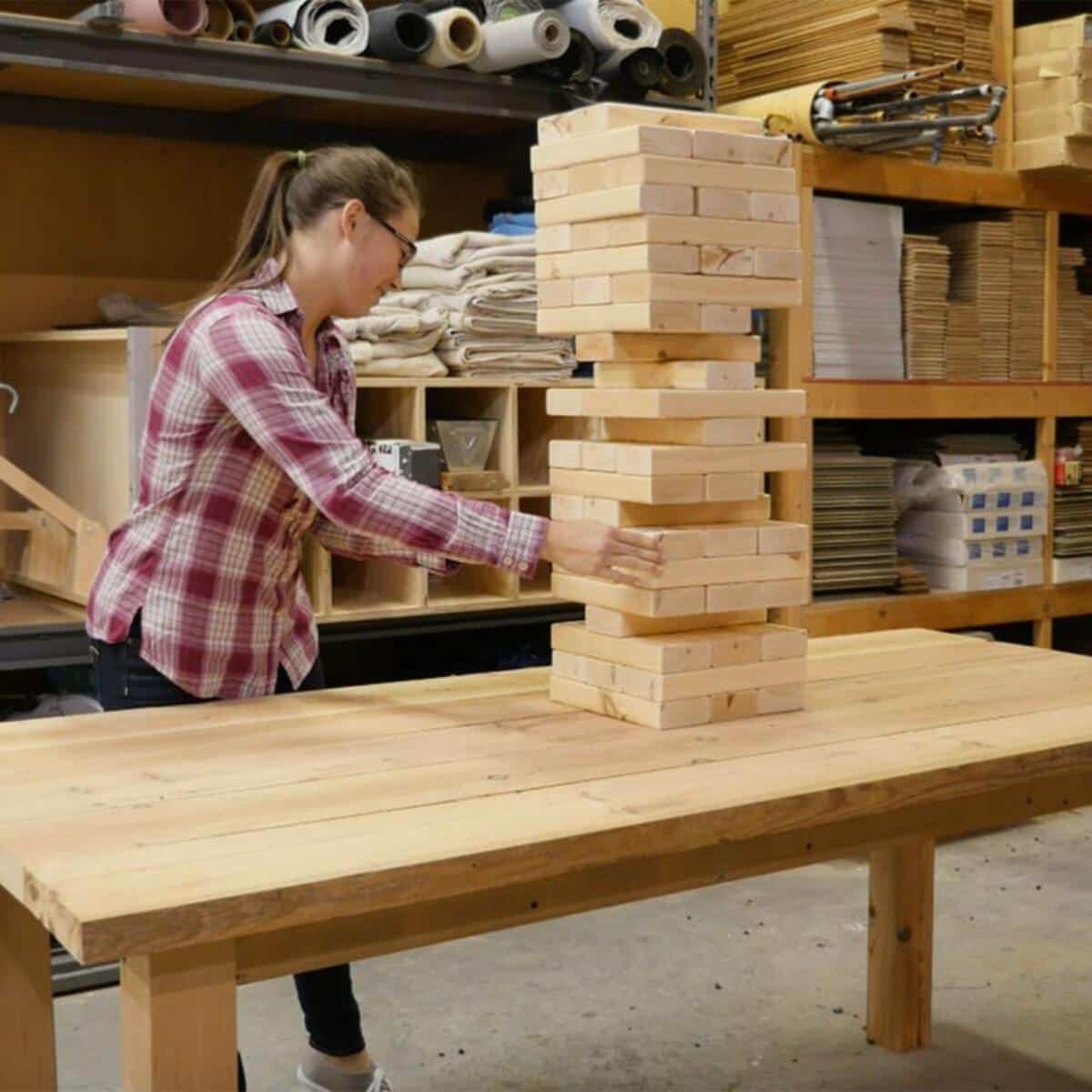 DIY Giant Backyard Wooden Puzzle Game