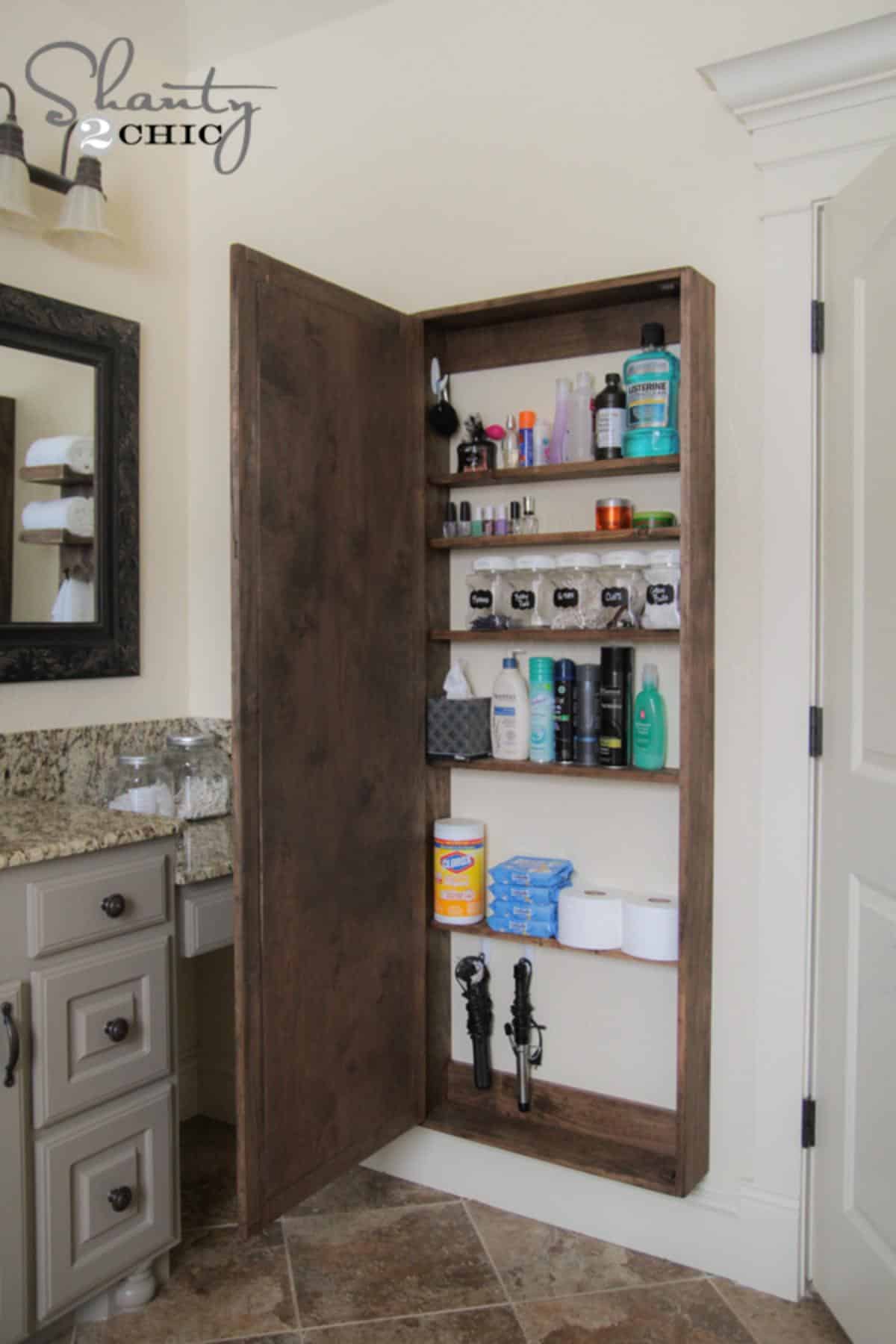 DIY Bathroom Mirror Storage Case