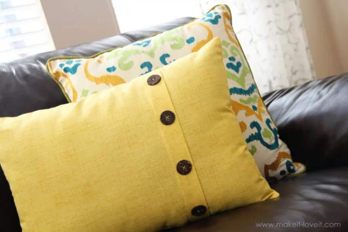 Fold-Over Button Pillow