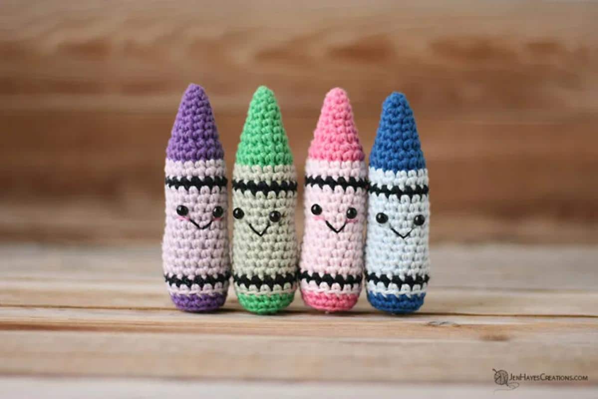 Crochet Kawaii Crayons