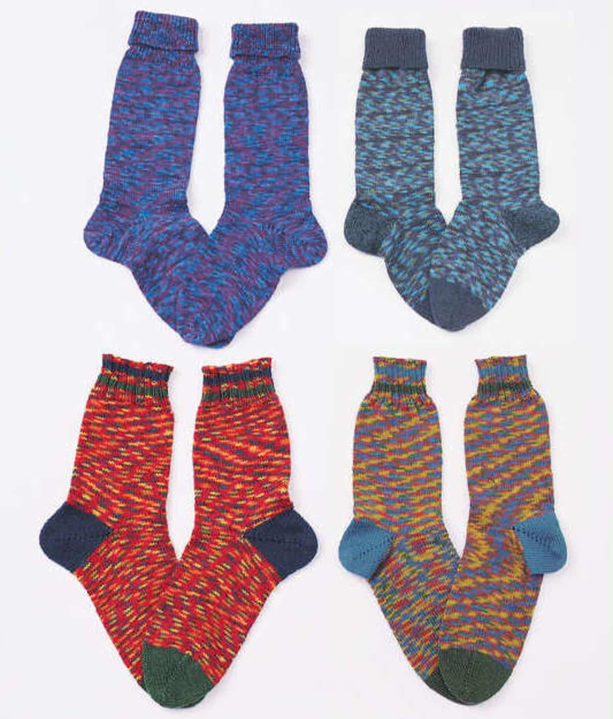 Free Darted Heel Basic Knit Socks