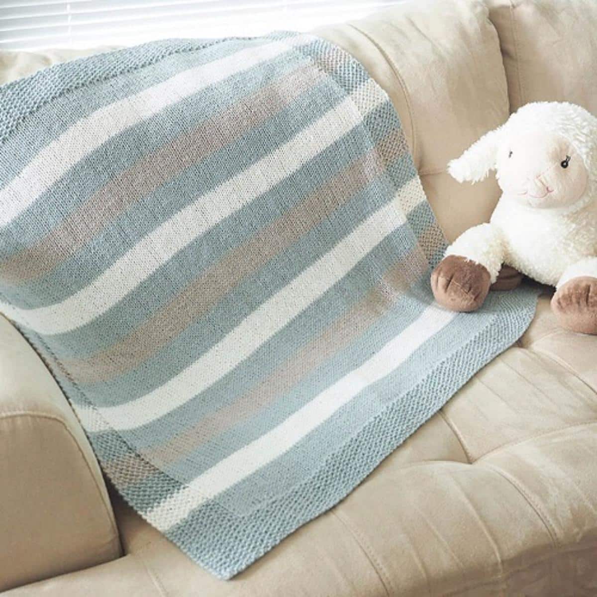 Easy Striped Baby Blanket