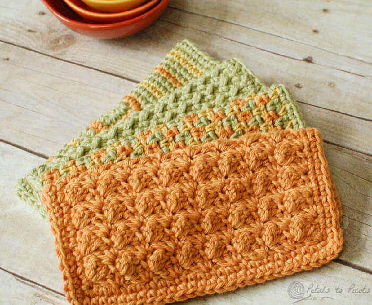 Crunchy Stitch Crochet Dishcloths