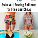 19 Swimsuit Sewing Patterns for Free and Cheap pinterest image.