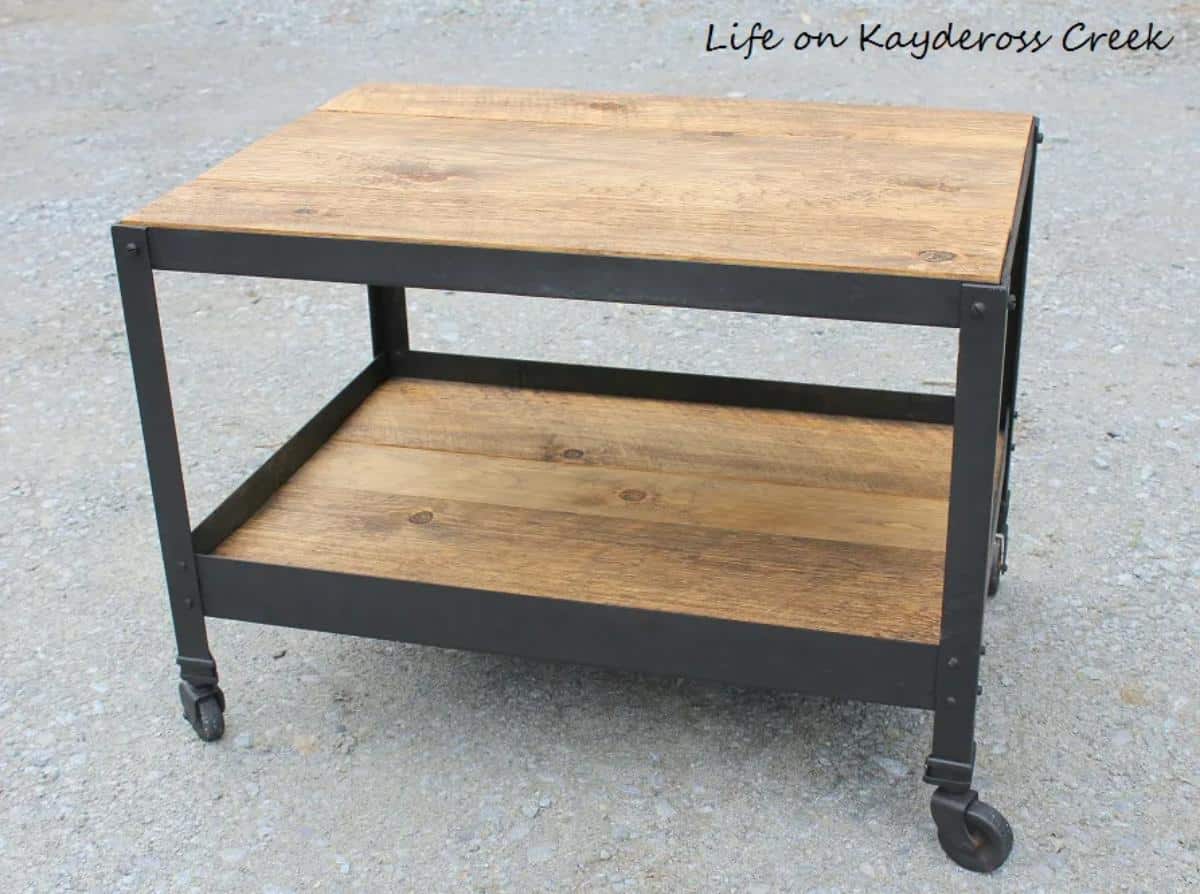 Ang Pottery Barn Inspired Industrial Style End Table