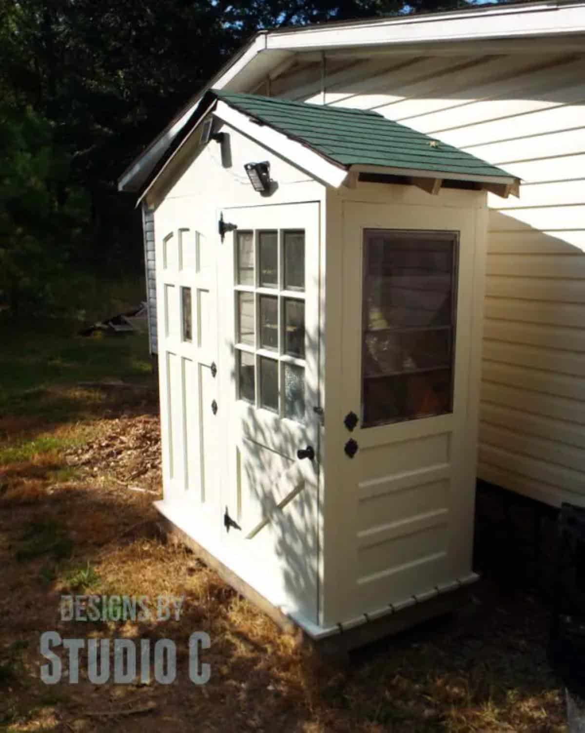 DIY Shed With Old Doors