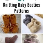 27 Knitting Baby Booties Patterns pinterest image.