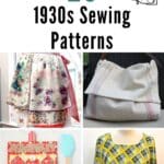28 1930s Sewing Patterns pinterest image.