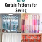 28 Curtain Patterns for Sewing pinterest image.