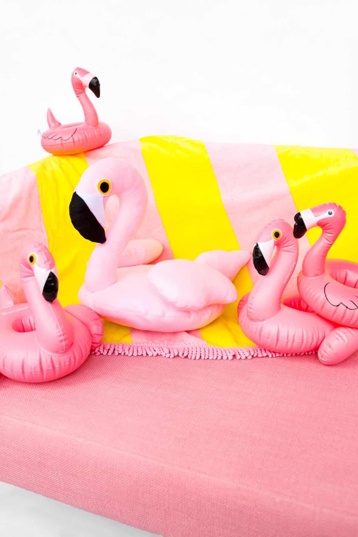 DIY Flamingo Pool Float Pillows