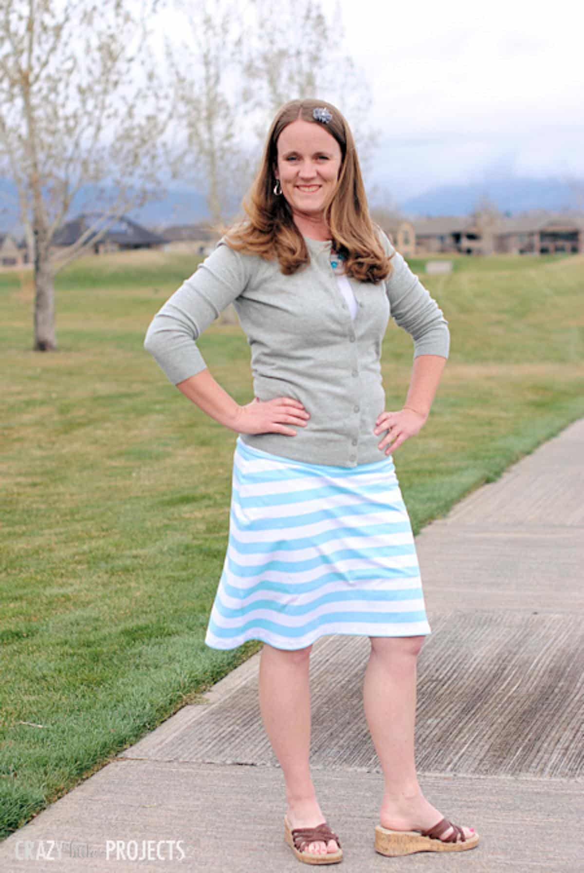 Knee Length Knit Skirt