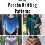 29 Poncho Knitting Patterns pinterest image.