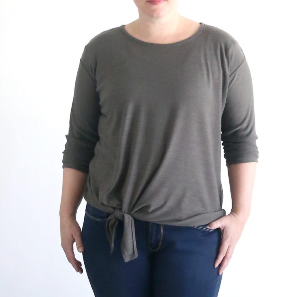 Tie Front Slouchy Sweater