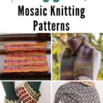 30 Mosaic Knitting Patterns pinterest image.