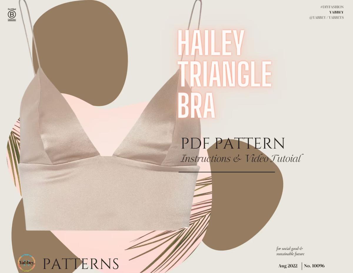 Hailey Triangle Bra / Bralette Digital Sewing Pattern