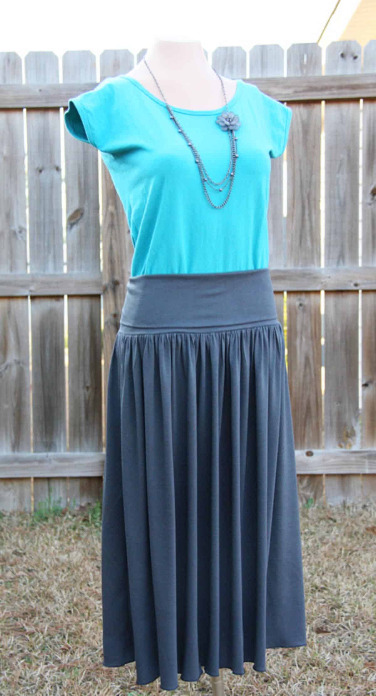 Skirt with Yoga Style Waist Band