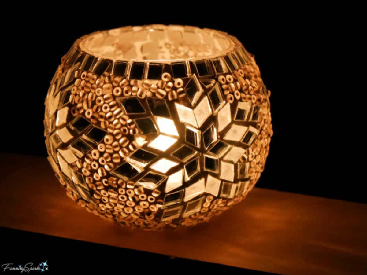 DIY Turkish Mosaic Candle Holder