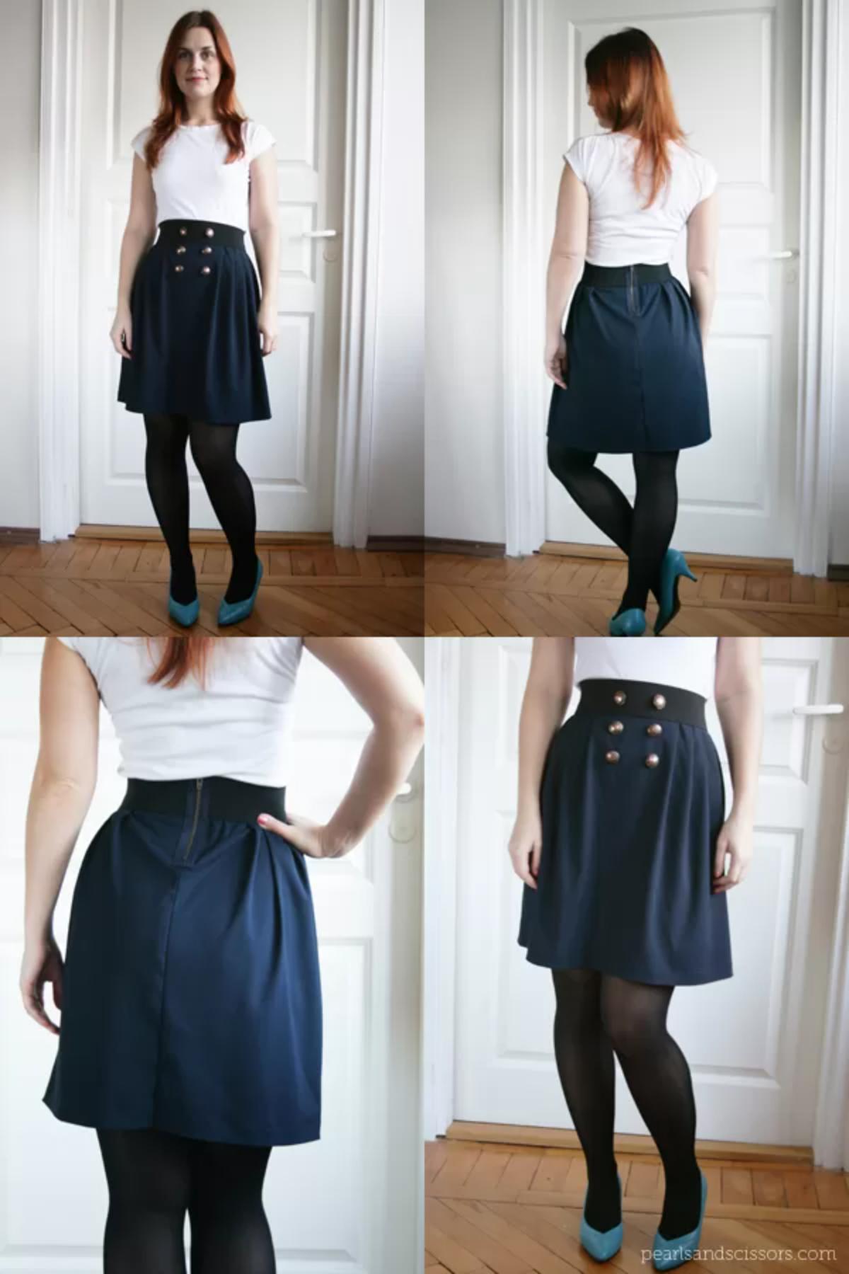 Simple Pleated Skirt collage.