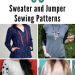 35 Sweater and Jumper Sewing Patterns pinterest image.