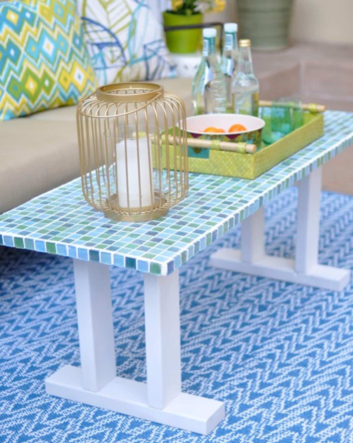 DIY Tile Outdoor Table