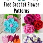 38 Free Crochet Flower Patterns pinterest image.