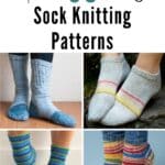 38 Sock Knitting Patterns pinterest image.