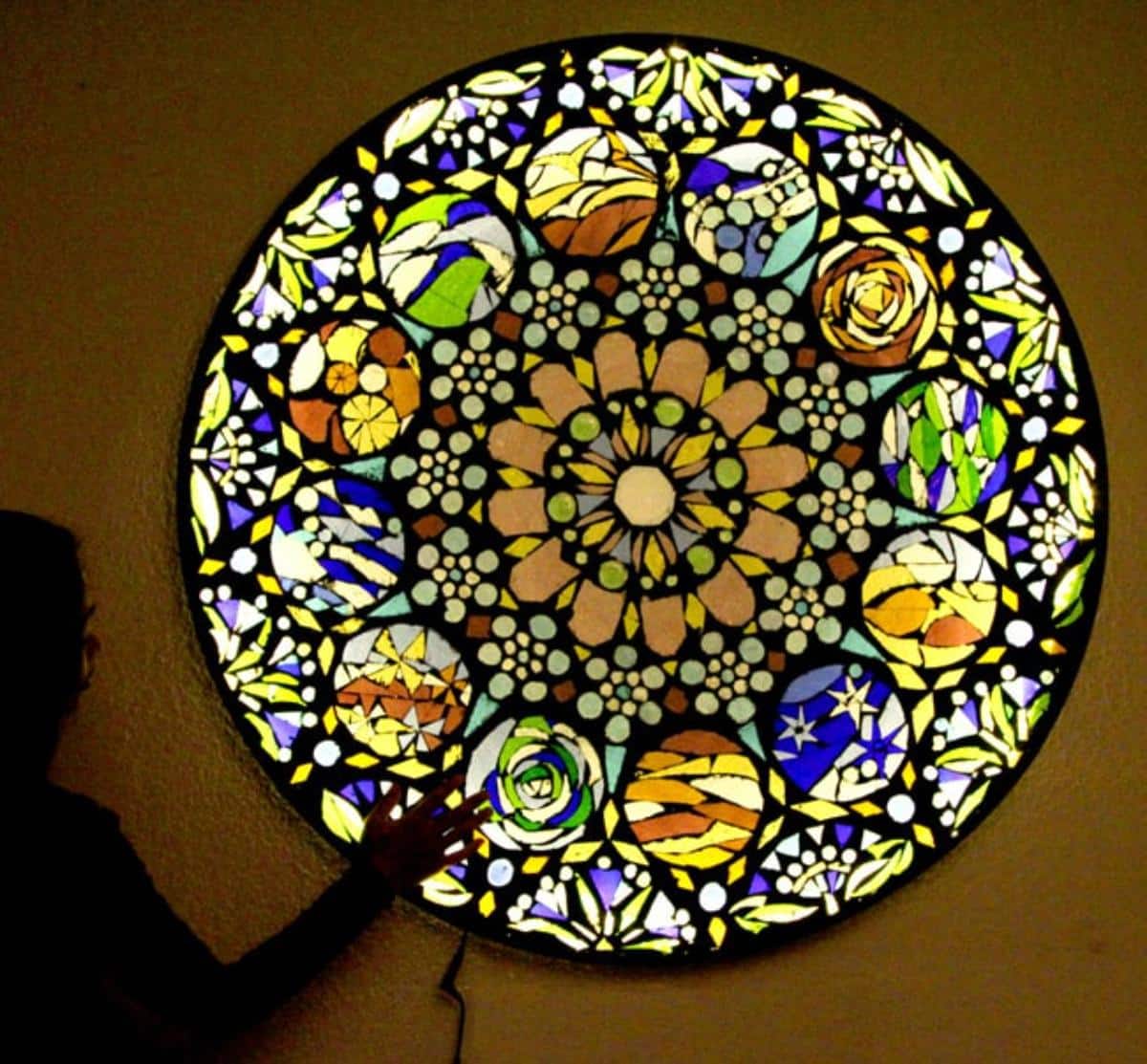 Stained Glass Mosaic Wall Light