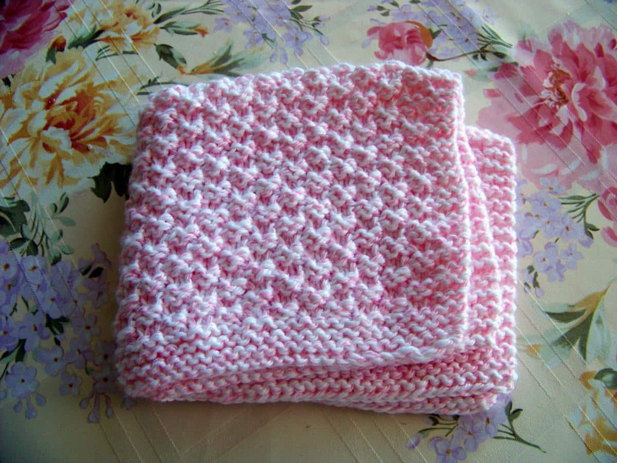 Box Stitch Preemie Baby Blanket