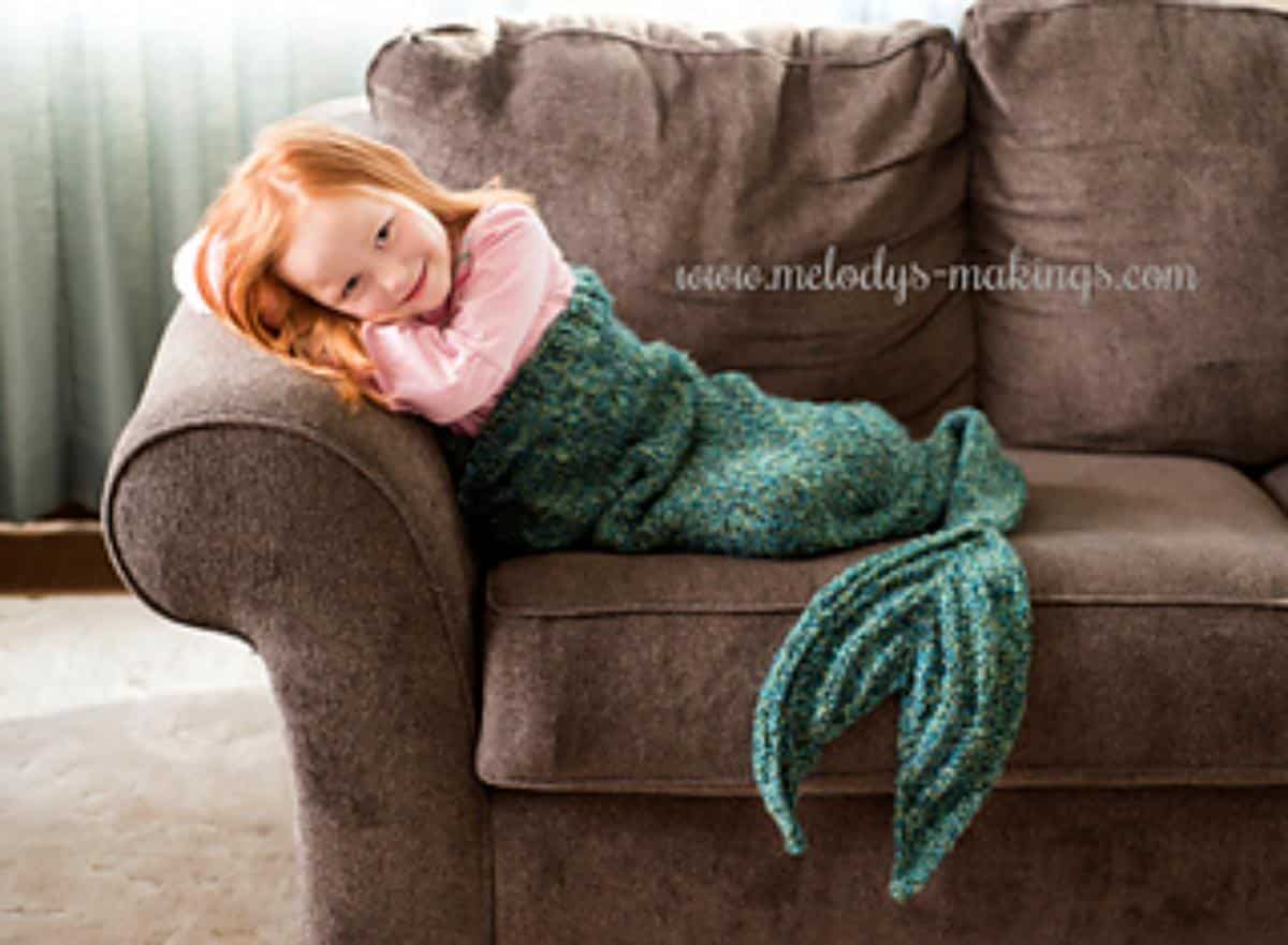 Knit Mermaid Blanket