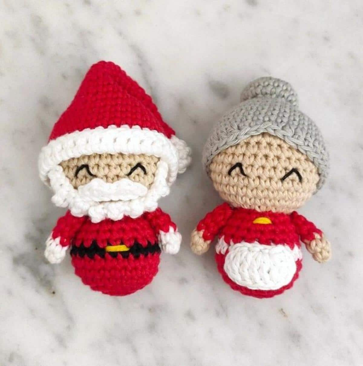 Crochet Santa & Mrs. Claus 