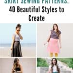 Your Ultimate Guide for Skirt Sewing Patterns: 40 Beautiful Styles to Create pinterest image.
