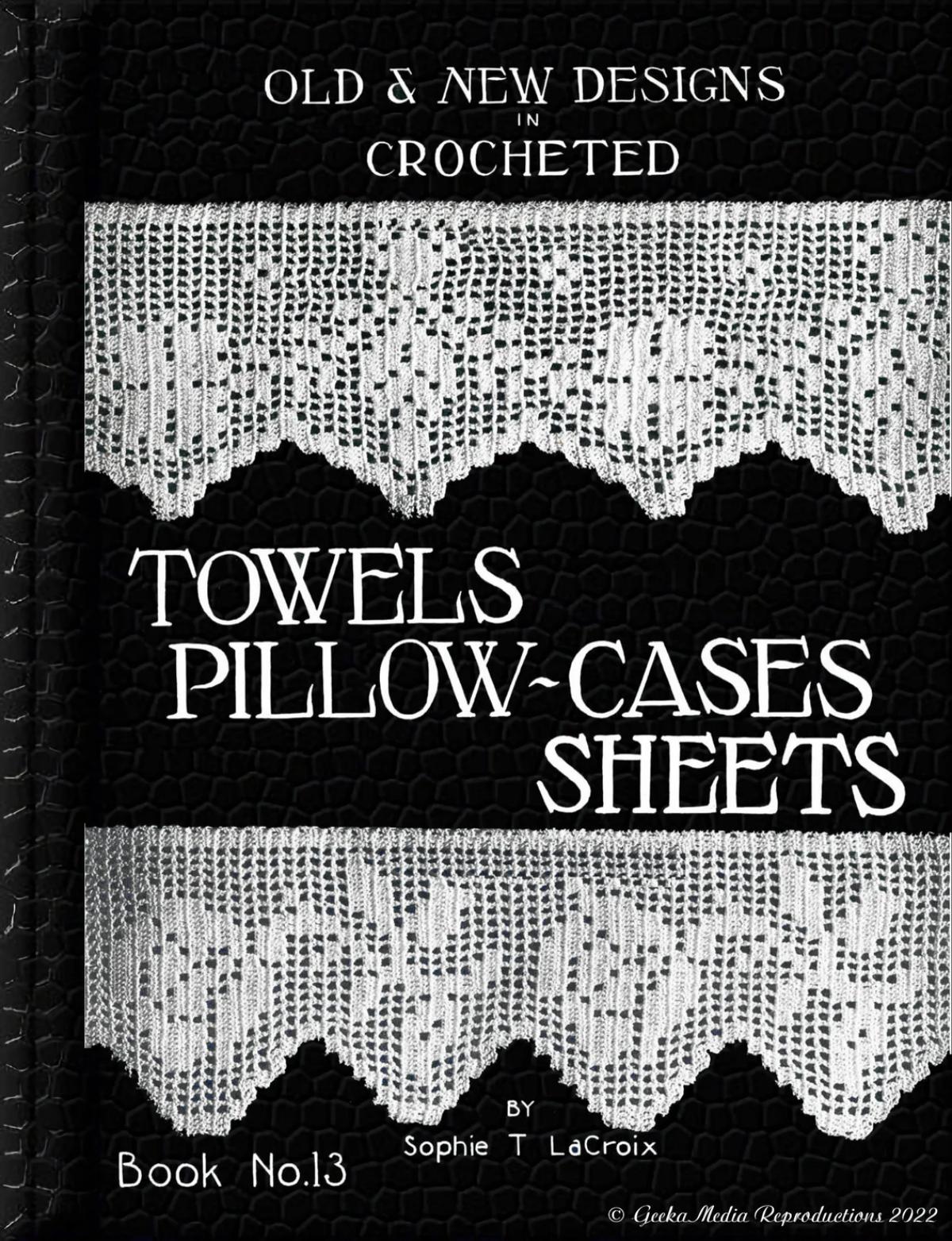 Vintage 1940s Crochet Patterns for Towels, Curtains, and Bed Linens
