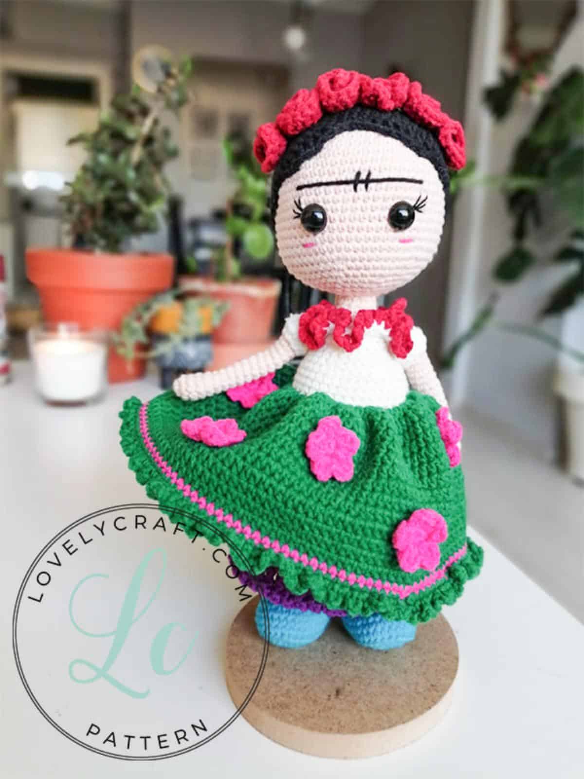Crochet Doll Frida Kahlo Amigurumin