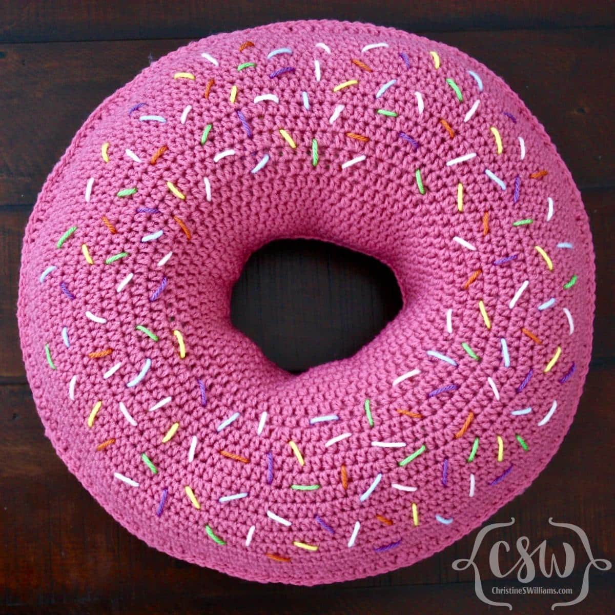 Crochet Donut Pillow