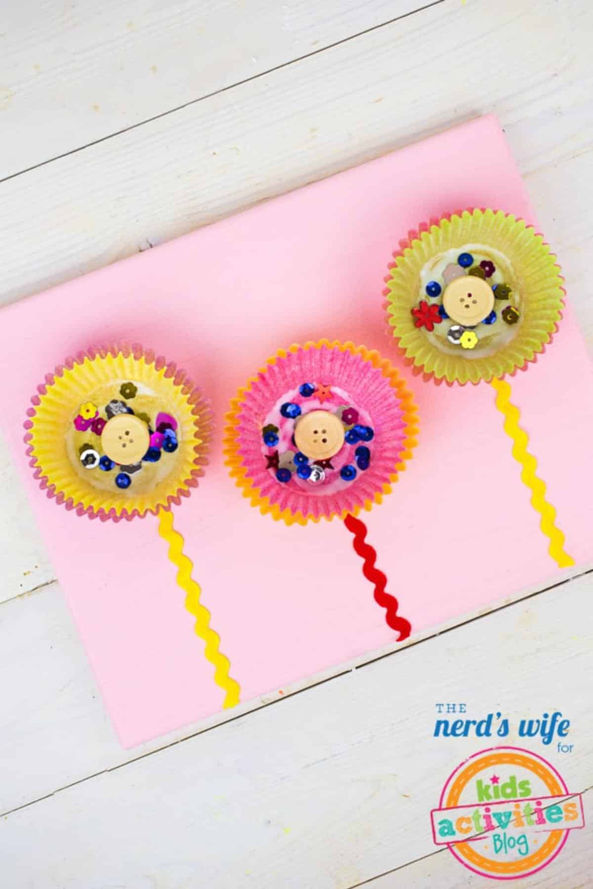 Easy Cupcake Liner Flower Craft for Kids