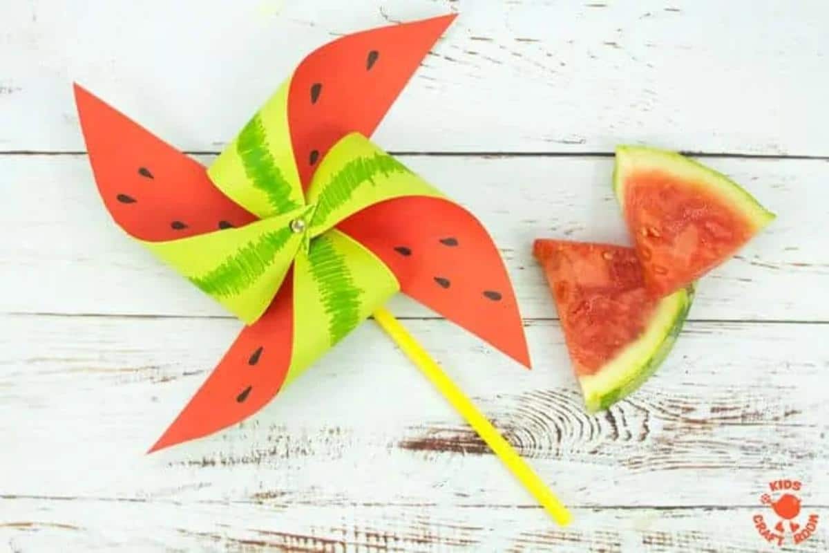 DIY Watermelon Pinwheel Craft