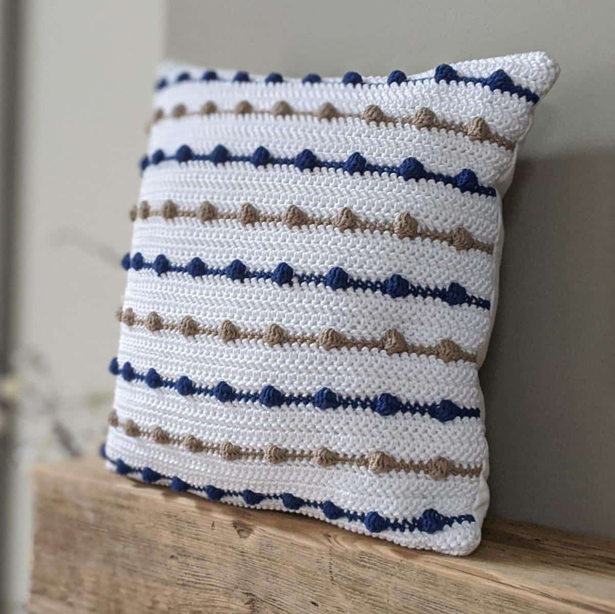 Bobble Stripe Farmhouse Pillow