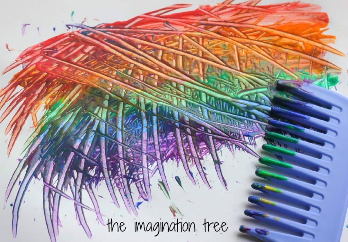 Rainbow Comb Painting