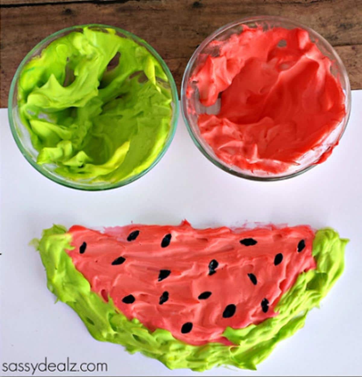 Puffy Paint Watermelon Craft for Kids